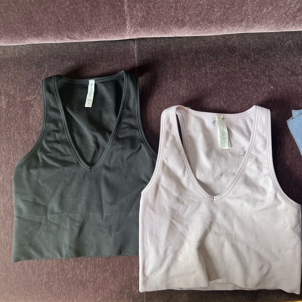 Athleta AURORA SEAMLESS CROP RIB TANK x2